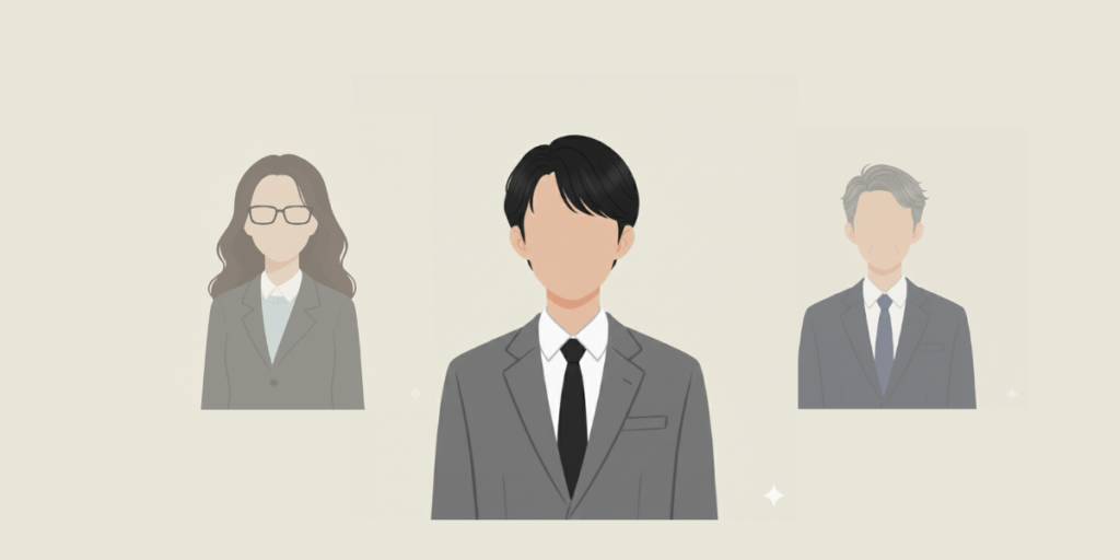 複数の転職エージェントの中から1社を選ぶイメージイラスト